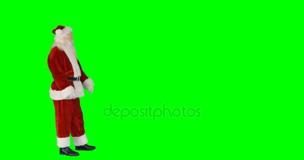 Санта-Клауса жестикулюючи — стокове відео