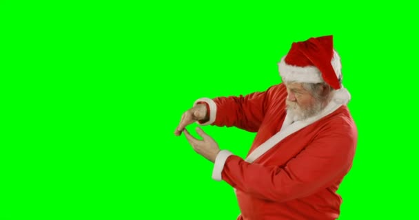 Santa claus gestykulacji — Wideo stockowe