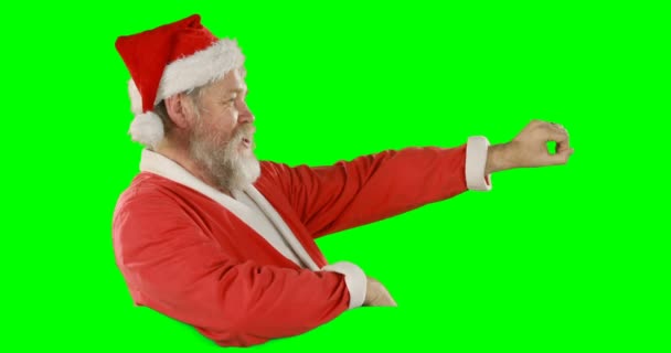Счастливая песня Санта-Клауса — стоковое видео