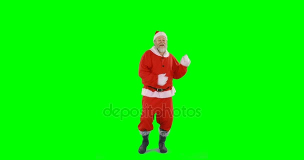 Санта Клаус танцует — стоковое видео