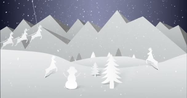 Ilustración de la decoración de Navidad — Vídeo de stock