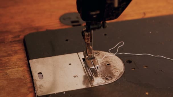 Close-up of sewing machine — Stock Video