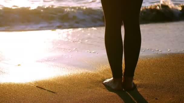 Baixa seção de mulher realizando ioga — Vídeo de Stock