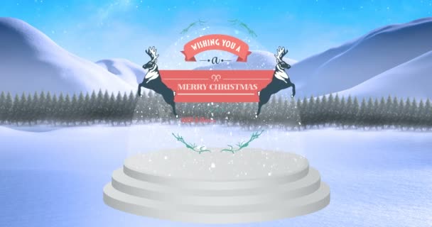 Groet en Nieuwjaar kerstboodschap — Stockvideo