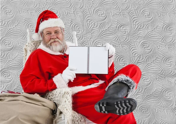 Babbo Natale seduto sulla sedia — Foto Stock