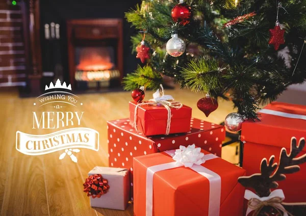 Merry christmas meddelande — Stockfoto