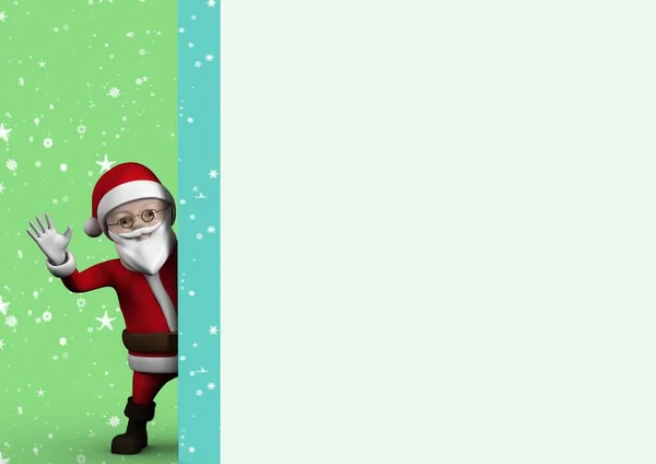 Santa claus statyett vinka — Stockfoto