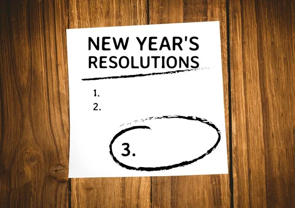 List of new year resolution goals — Stock Photo, Image