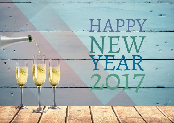 Felice anno nuovo 2017 auguri — Foto Stock