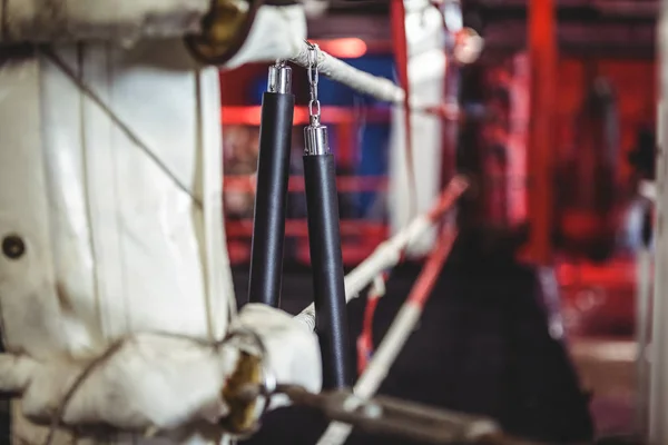 Nunchaku visí na prsten — Stock fotografie