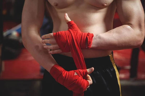 Boxer inwikkeling boksen riem — Stockfoto