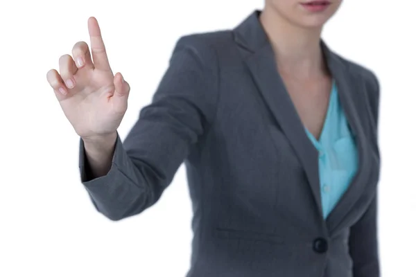 Businesswoman using digital screen — Stock Photo, Image