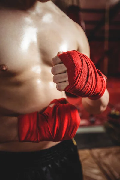 Boxer inwikkeling boksen riem — Stockfoto