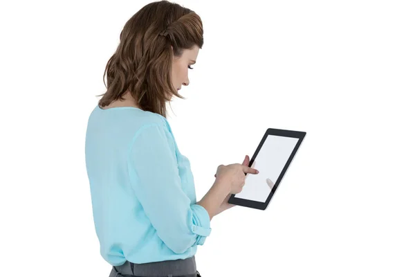 Affärskvinna som använder digitala tabletter — Stockfoto