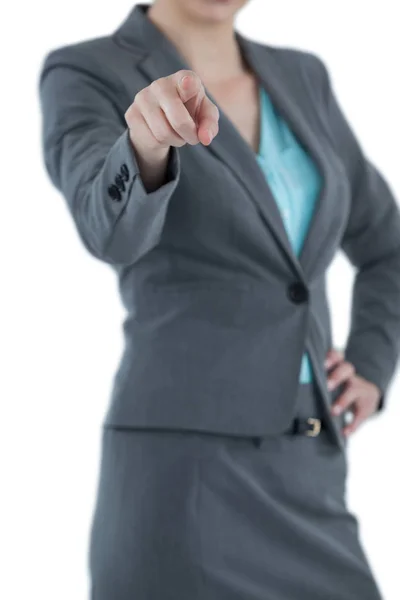 Businesswoman using digital screen — Stock Photo, Image