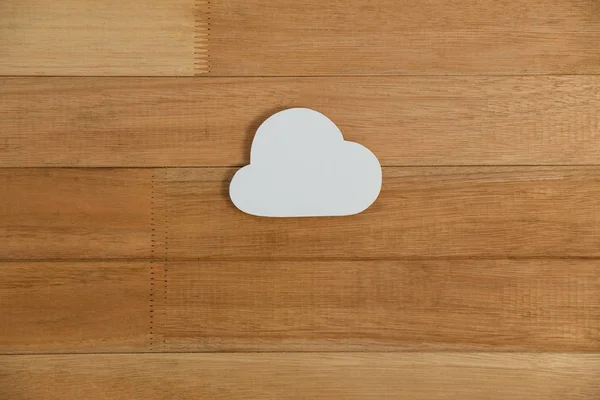 Cloud papper på planka — Stockfoto