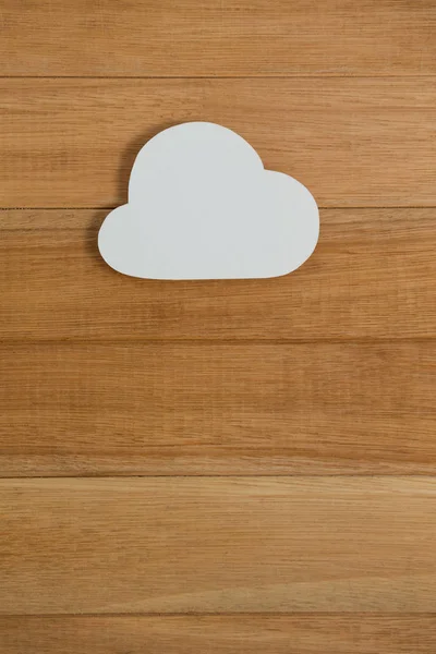 Cloud papper på planka — Stockfoto