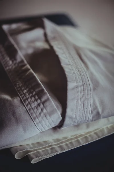 Close-up of karate uniform — Stock Photo, Image