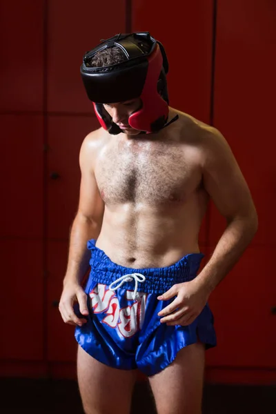 Boxeador con casco — Foto de Stock