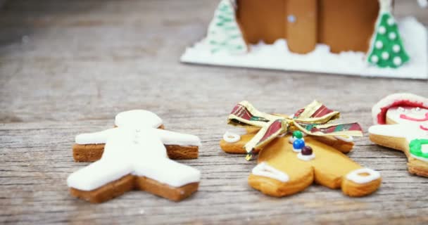 Verschiedene Arten von Lebkuchen — Stockvideo