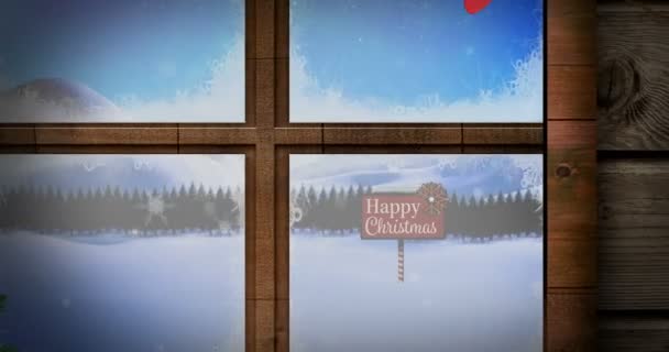 Illustration av julhälsning — Stockvideo