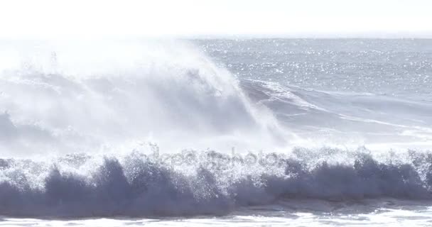 Vista das ondas no litoral — Vídeo de Stock
