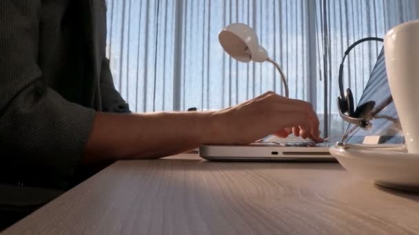 Femme cadre d'entreprise en utilisant un ordinateur portable — Video