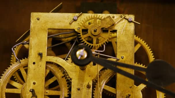 歯車に時計のメカニズム — ストック動画