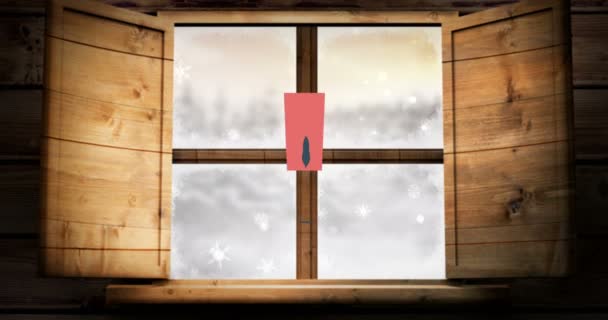 Illustration of christmas greeting — Stock Video