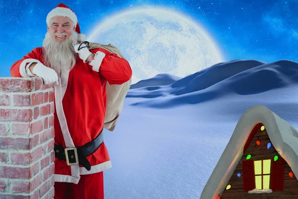 Babbo Natale borsa piena di regali — Foto Stock