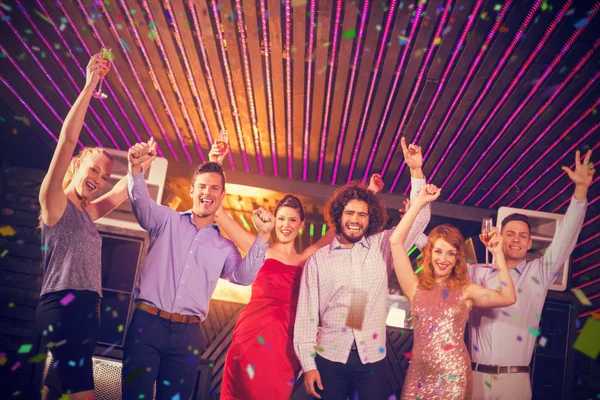 Friends dancing on dance floor — Stock Photo, Image