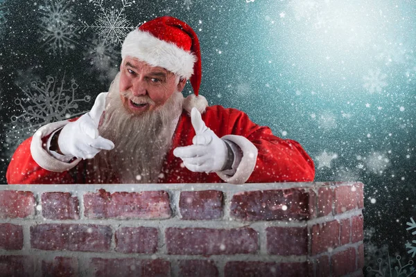 Santa claus handgebaar maken — Stockfoto