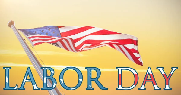 Panoramic shot of labor day text — Stock Photo, Image