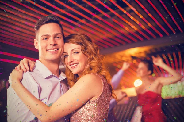 Couple embracing each other in bar — Stock Photo, Image