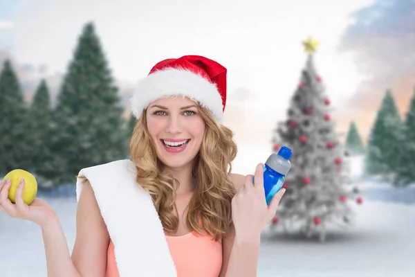 Ajuste rubia sonriendo a la cámara — Foto de Stock