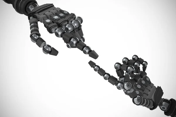Dos brazos robóticos que se tocan —  Fotos de Stock