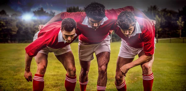 Rugbyspelare redo att spela — Stockfoto