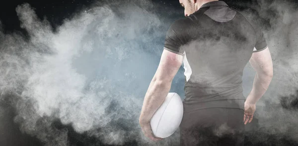Tuff rugby spelare innehav boll — Stockfoto