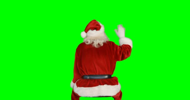 Santa claus macha rękami — Wideo stockowe