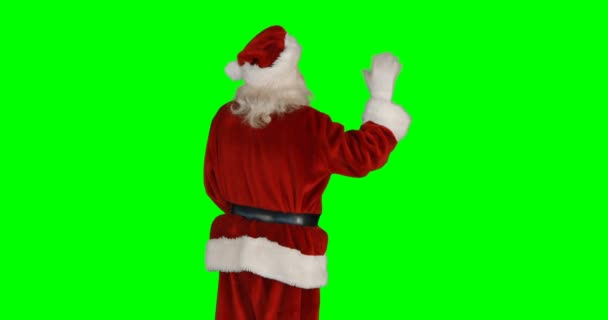 Weihnachtsmann winkt — Stockvideo