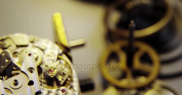 Close-up of clock parts — Stock Video