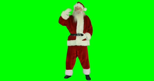 Santa claus integetett kézzel — Stock videók