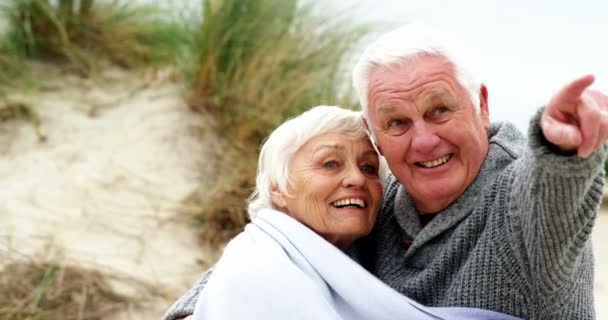 Счастливая пожилая пара — стоковое видео