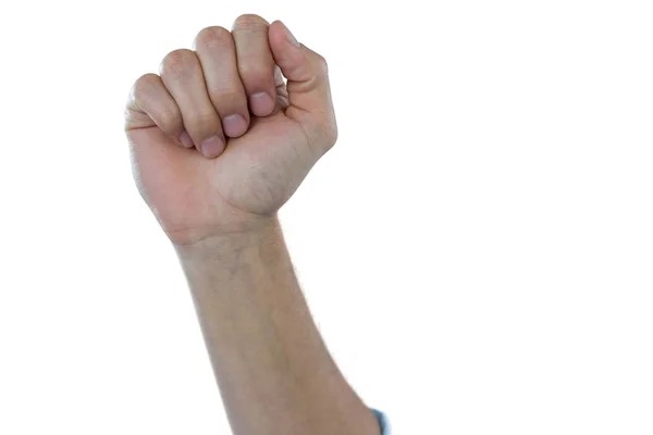 Крупним планом згорнутий кулак людини — стокове фото