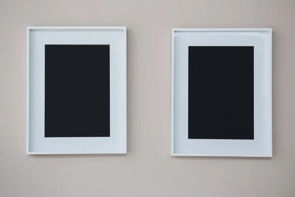 Picture frames on wall