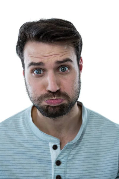 Man making funny face — Stock Photo, Image