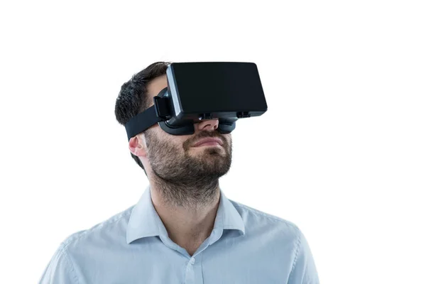 Ember használja a virtuális-valóság sisak — Stock Fotó
