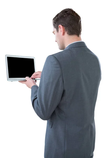 Uomo d'affari che utilizza un computer portatile — Foto Stock