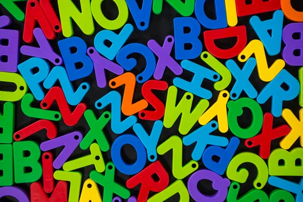 Alfabeti multicolori mescolati — Foto Stock