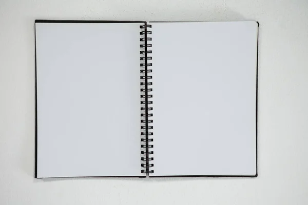 Open diary on white background — Stock Photo, Image